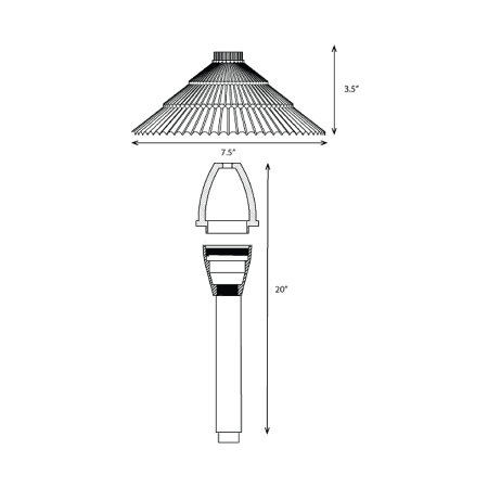 Alcon 9084 Raiden Solid Brass Low Voltage LED Architectural Landscape Path Light Fixture